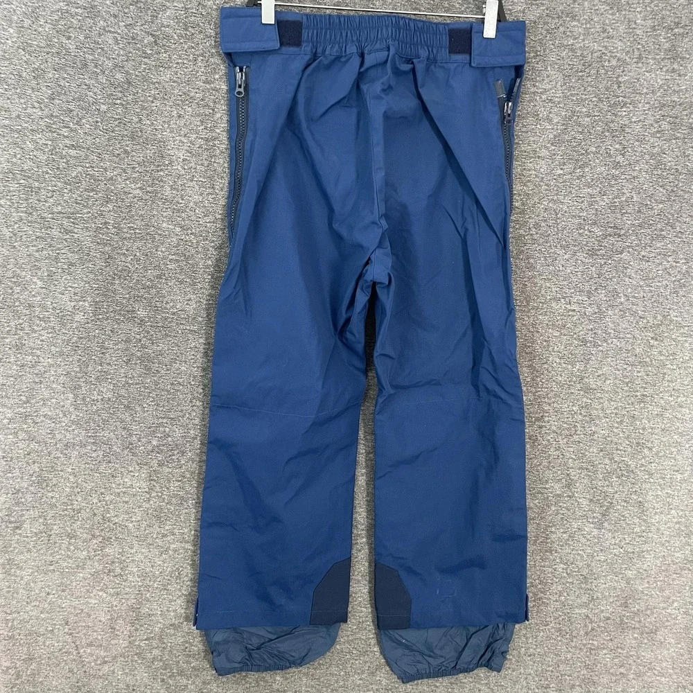 VTG The North Face Gore-Tex Ski Snow Pants Mens Large Blue Waterproof Shell Zip
